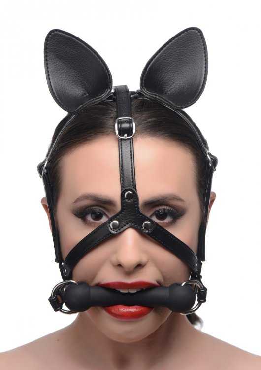 Dark Horse Pony Head Harness With Silicone Bit Luxe Ember Essentials