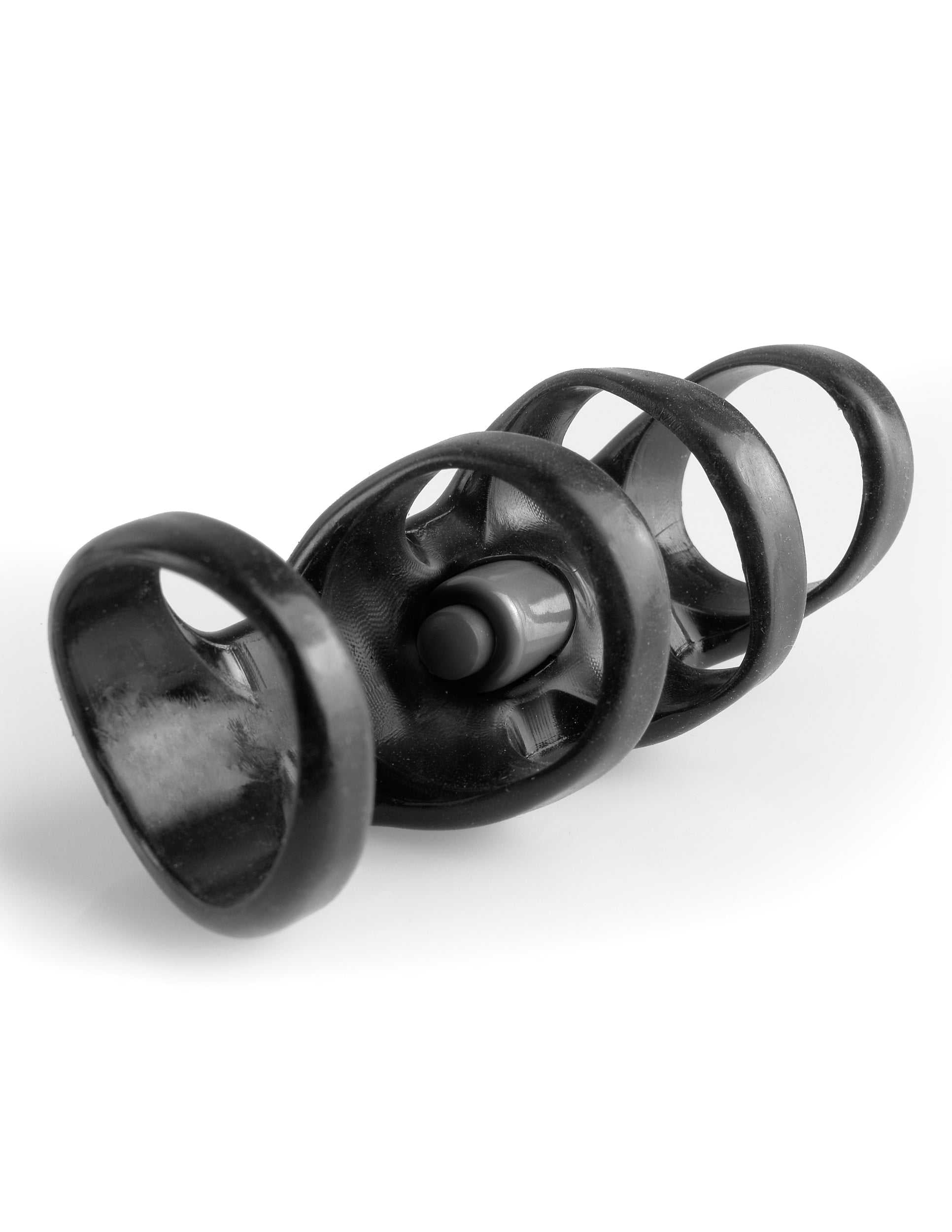 Fantasy X-Tensions Vibrating Power Cage - Black Luxe Ember Essentials