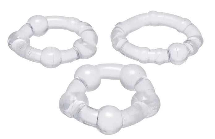 Performance Penis Ring Set of 3 - Clear Luxe Ember Essentials