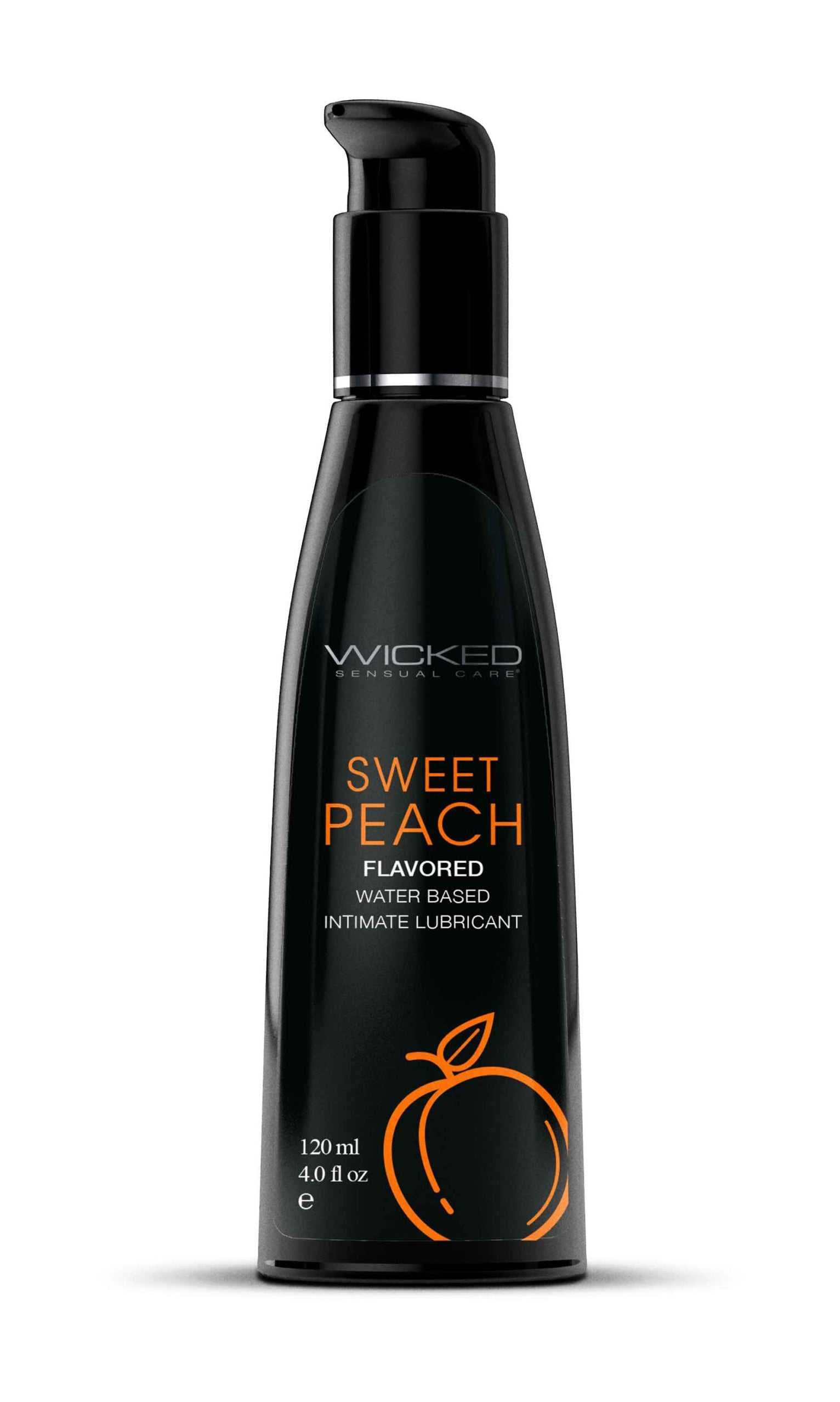 Aqua Sweet Peach Flavored Water Based Intimate Lubricant - 4 Fl. Oz. Luxe Ember Essentials