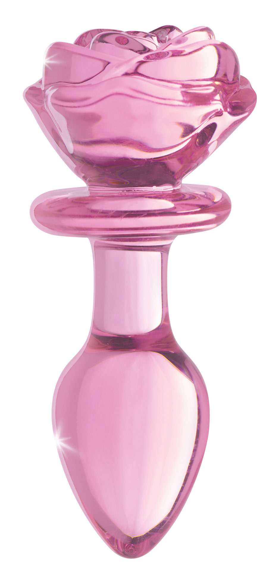 Pink Rose Glass Anal Plug - Medium Luxe Ember Essentials