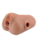 Pdx Plus Double Pounder Vibrating Squeeze Stroker - Brown Luxe Ember Essentials