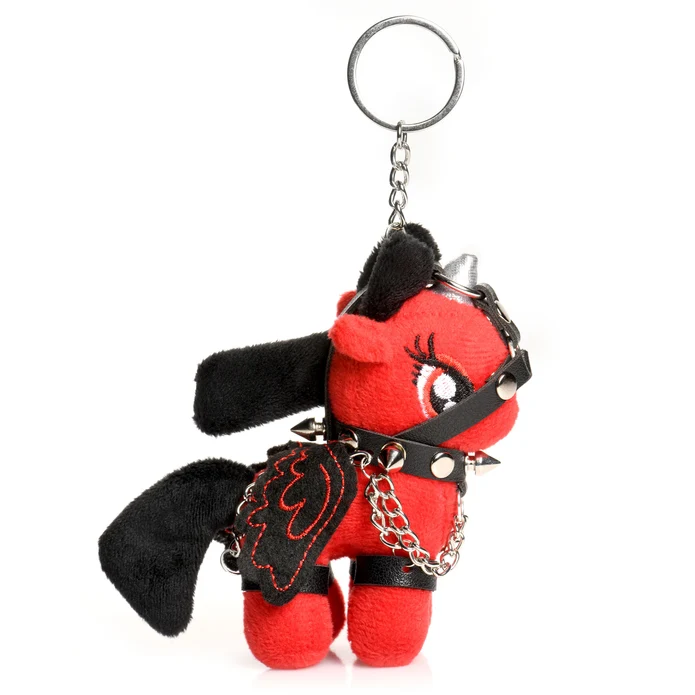 "Scarlett Chainheart Bondage Pony Keychain - Red MS-AI028-RED"