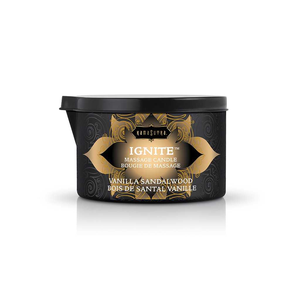 Ignite Vanilla Sandalwood Massage Candle - 6 Oz. Luxe Ember Essentials