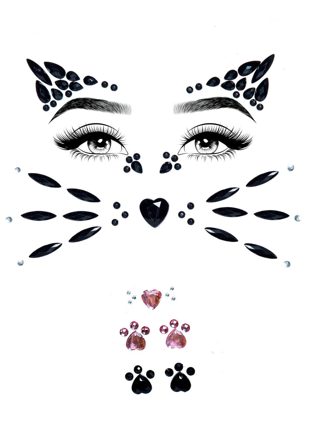 "Animal Rhinestone Stick-on Jewels LA-EYE031"