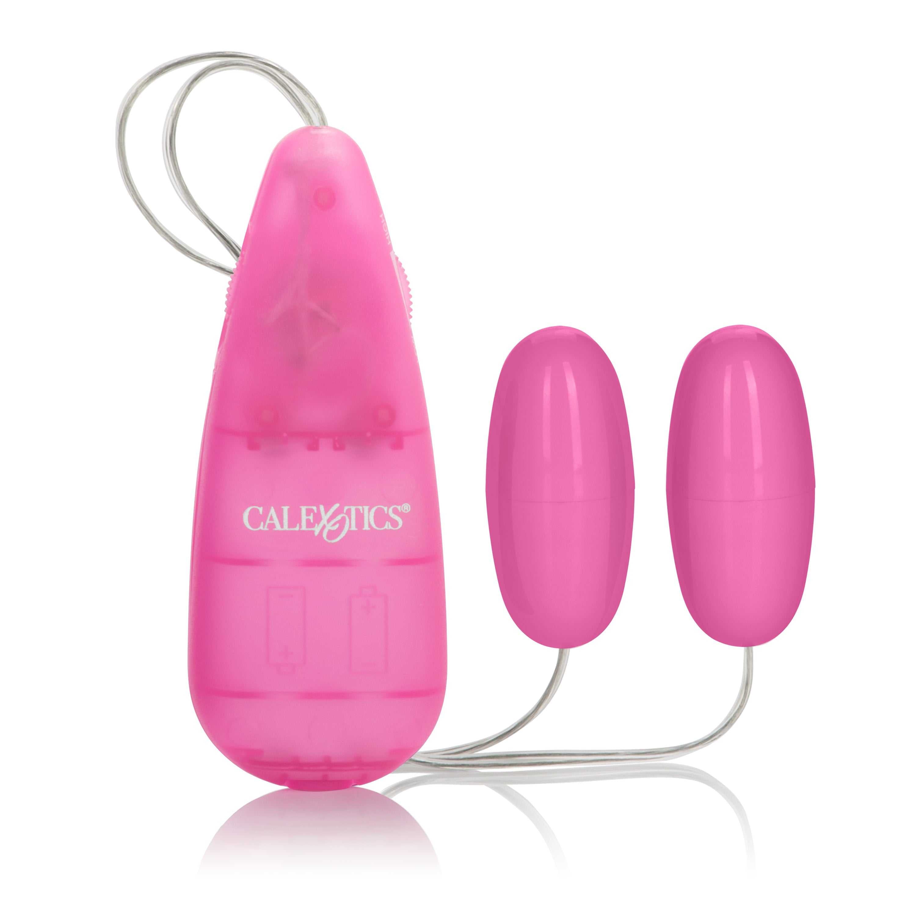 Pocket Exotics Vibrating Double Pink Passion Bullets - Pink Luxe Ember Essentials