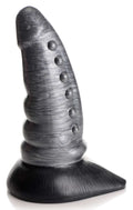 Beastly Tapered Bumpy Silicone Dildo - Silver Luxe Ember Essentials