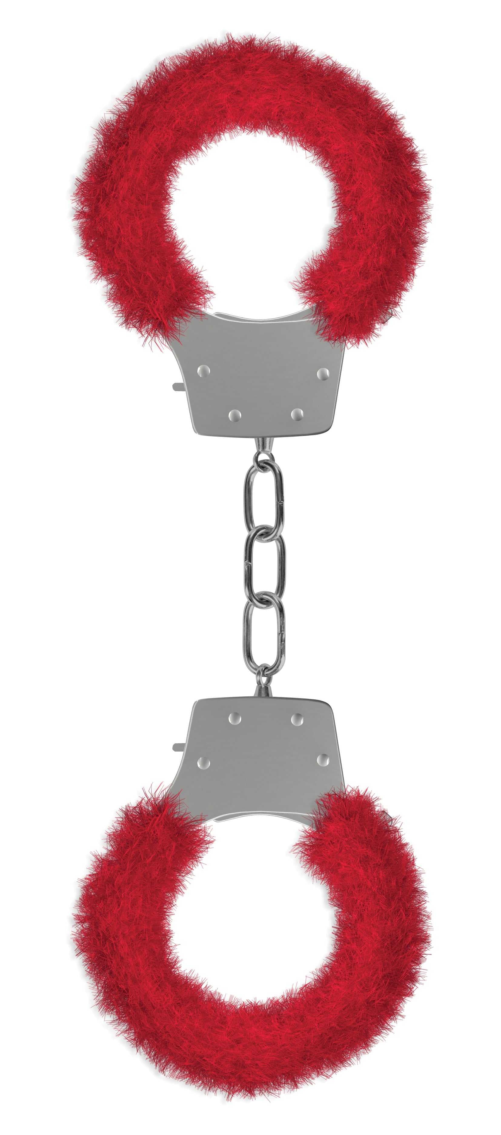 Pleasure Handcuffs Furry - Red Luxe Ember Essentials