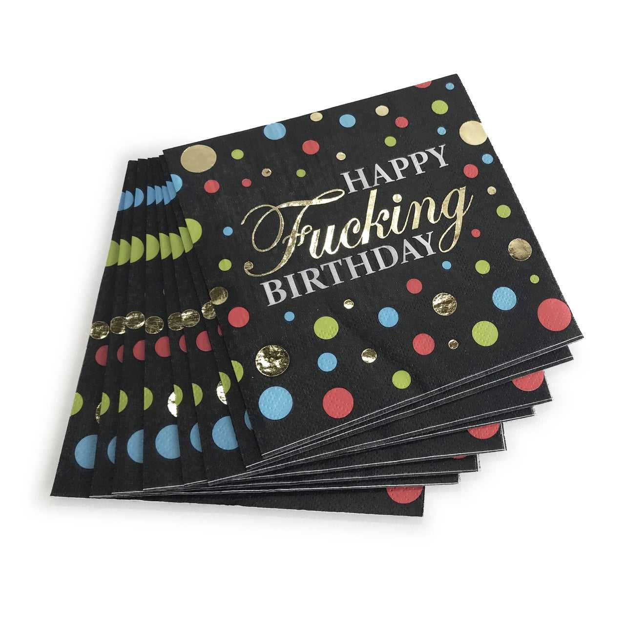 Happy Fucking Birthday Cocktail Napkins Luxe Ember Essentials