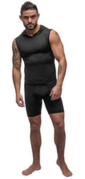 Black Nite Hoodie Tank - Black - Medium Luxe Ember Essentials
