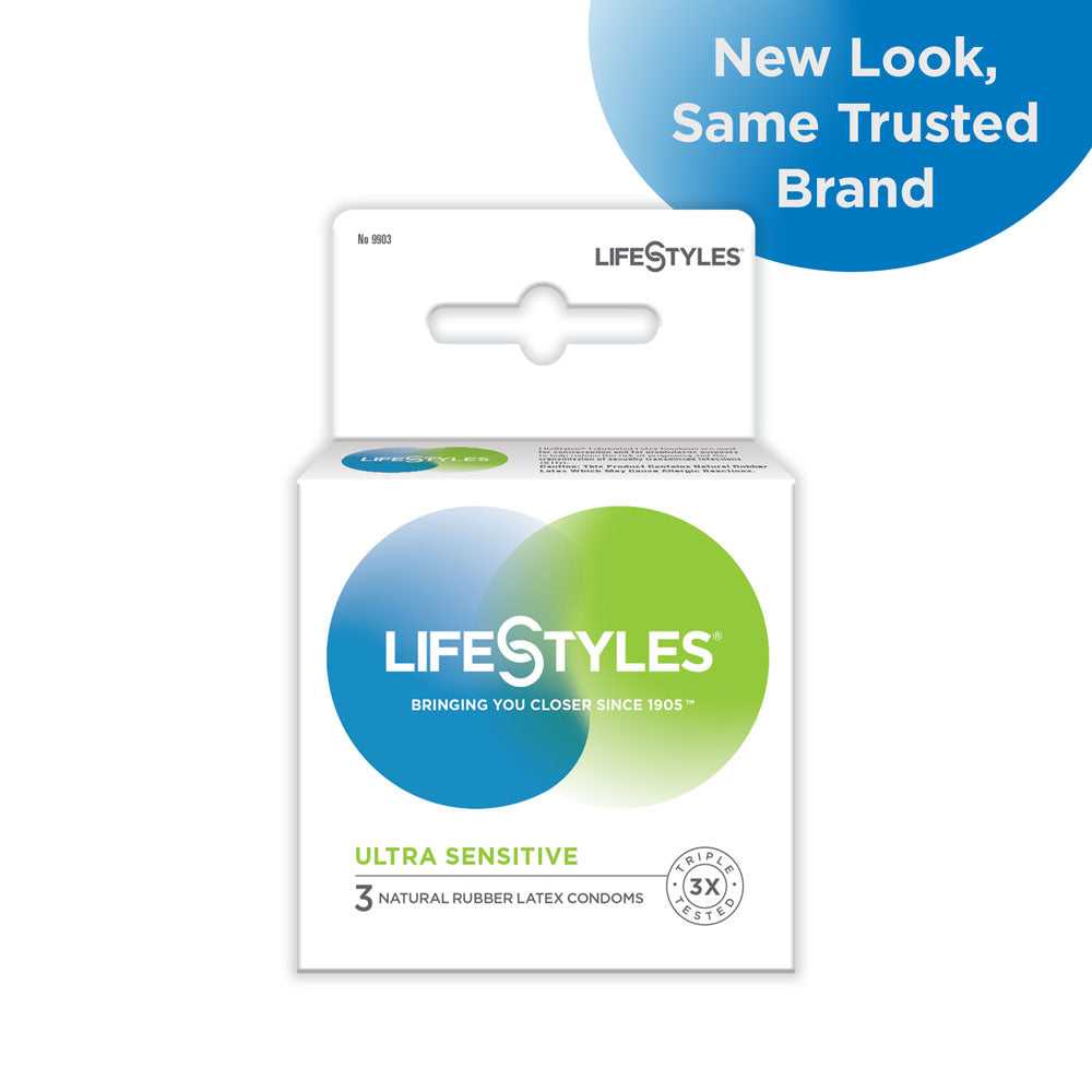 Lifestyles Ultra Sensitive - 3 Pack Luxe Ember Essentials