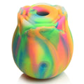 Glow Rose Glow-in-the-Dark Rose Clit Stimulator - Rainbow Luxe Ember Essentials