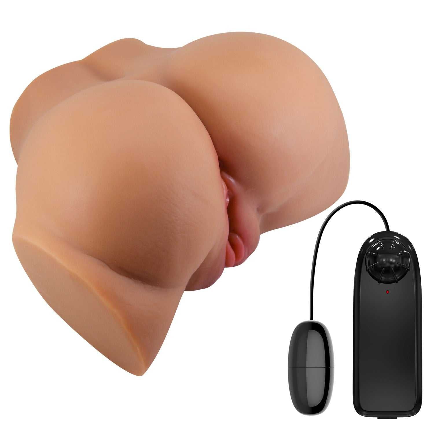 Emilia Realistic Vagina and Ass Vibrator - Tan Luxe Ember Essentials
