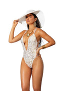 1 Pc Monokini - One Size - White/gold Luxe Ember Essentials