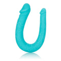 Silicone Double Dong Ac/dc Dong - Teal Luxe Ember Essentials