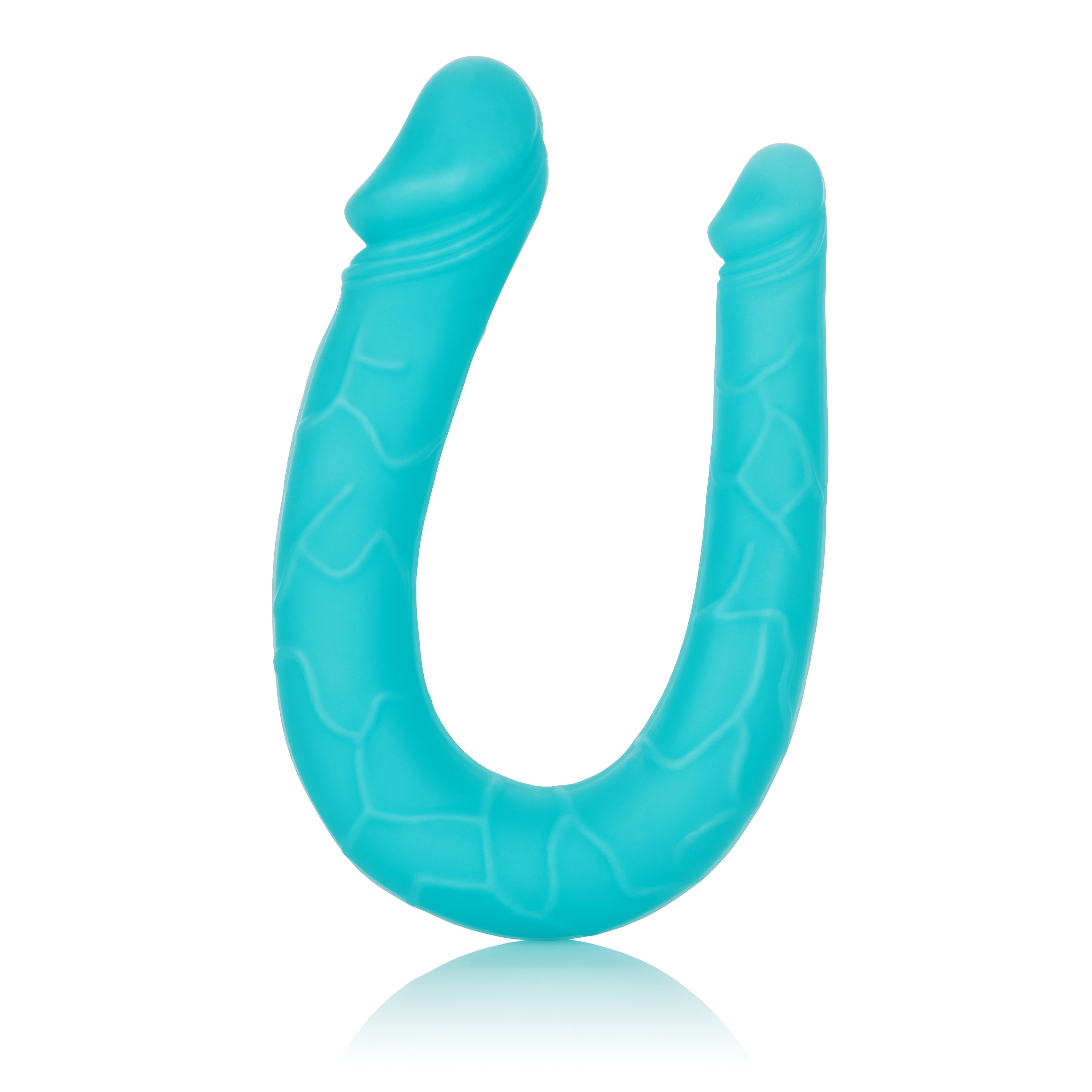 Silicone Double Dong Ac/dc Dong - Teal Luxe Ember Essentials