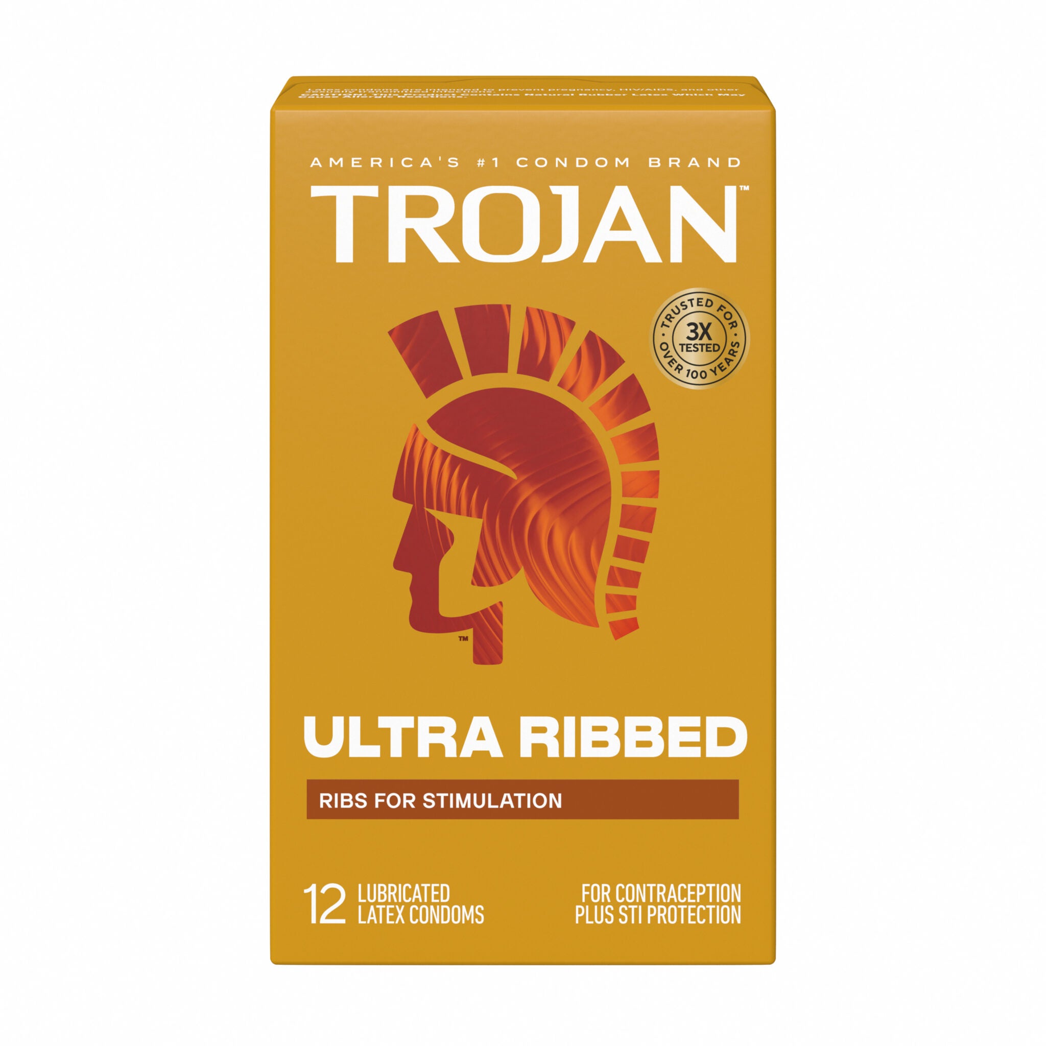 "Trojan Stimulations Ulta Ribbed - 12 Pack TJ94752"
