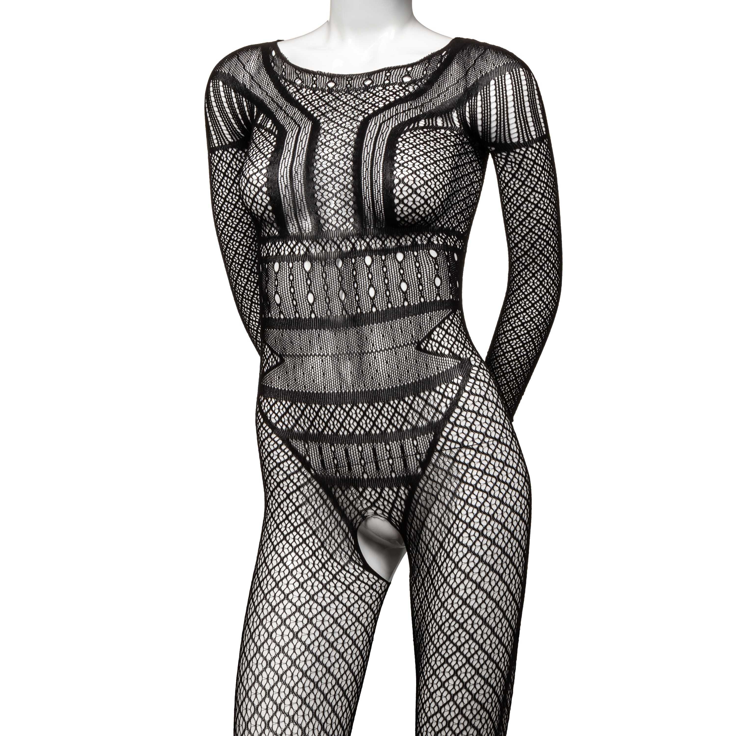 Scandal Plus Size Full Length Lace Body Suit - Plus Size - Black Luxe Ember Essentials