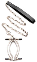 Pussy Tugger Adjustable Pussy Clamp With Leash - Silver Luxe Ember Essentials