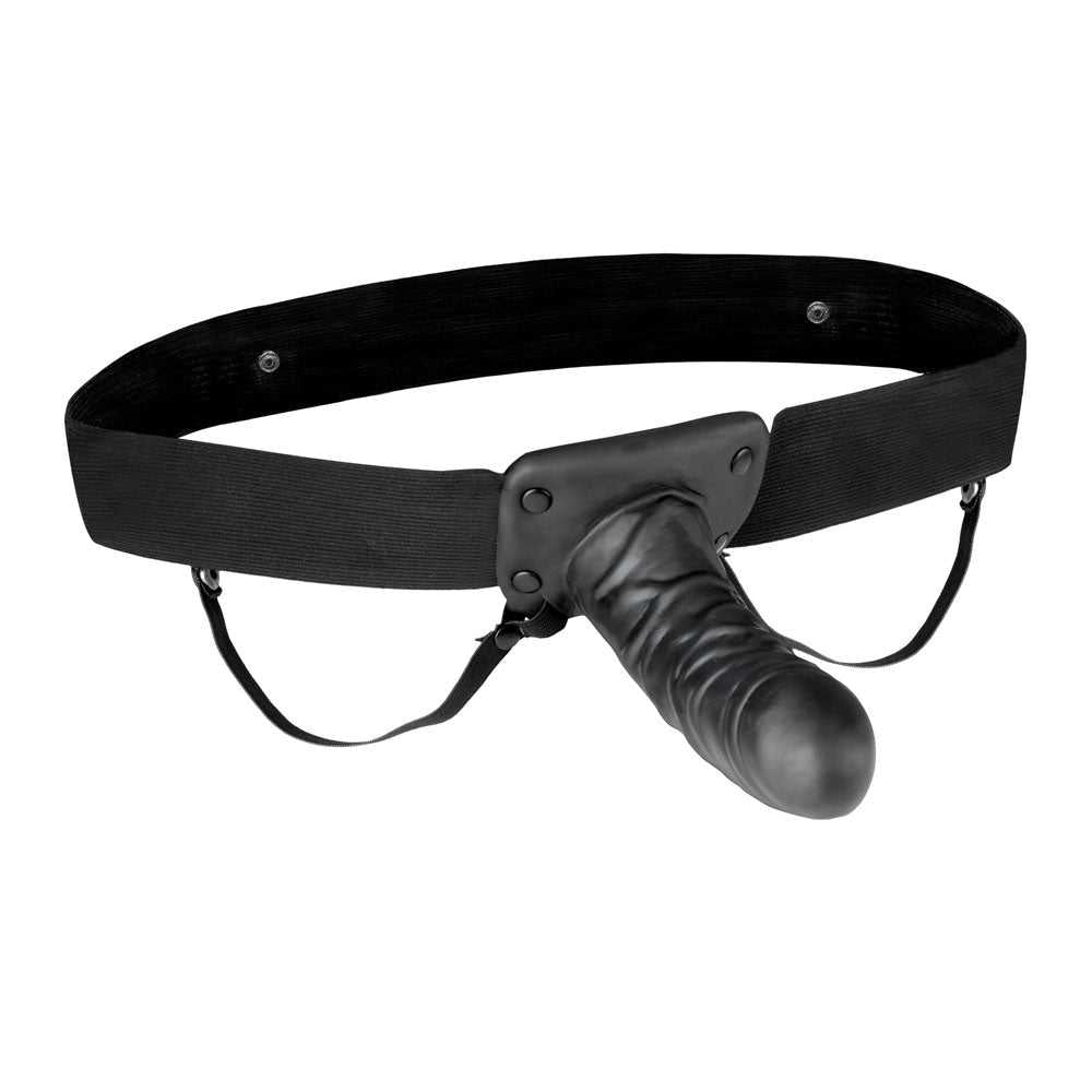 Lux Fetish Unisex Vibrating Hollow Strap-on Dildo Luxe Ember Essentials