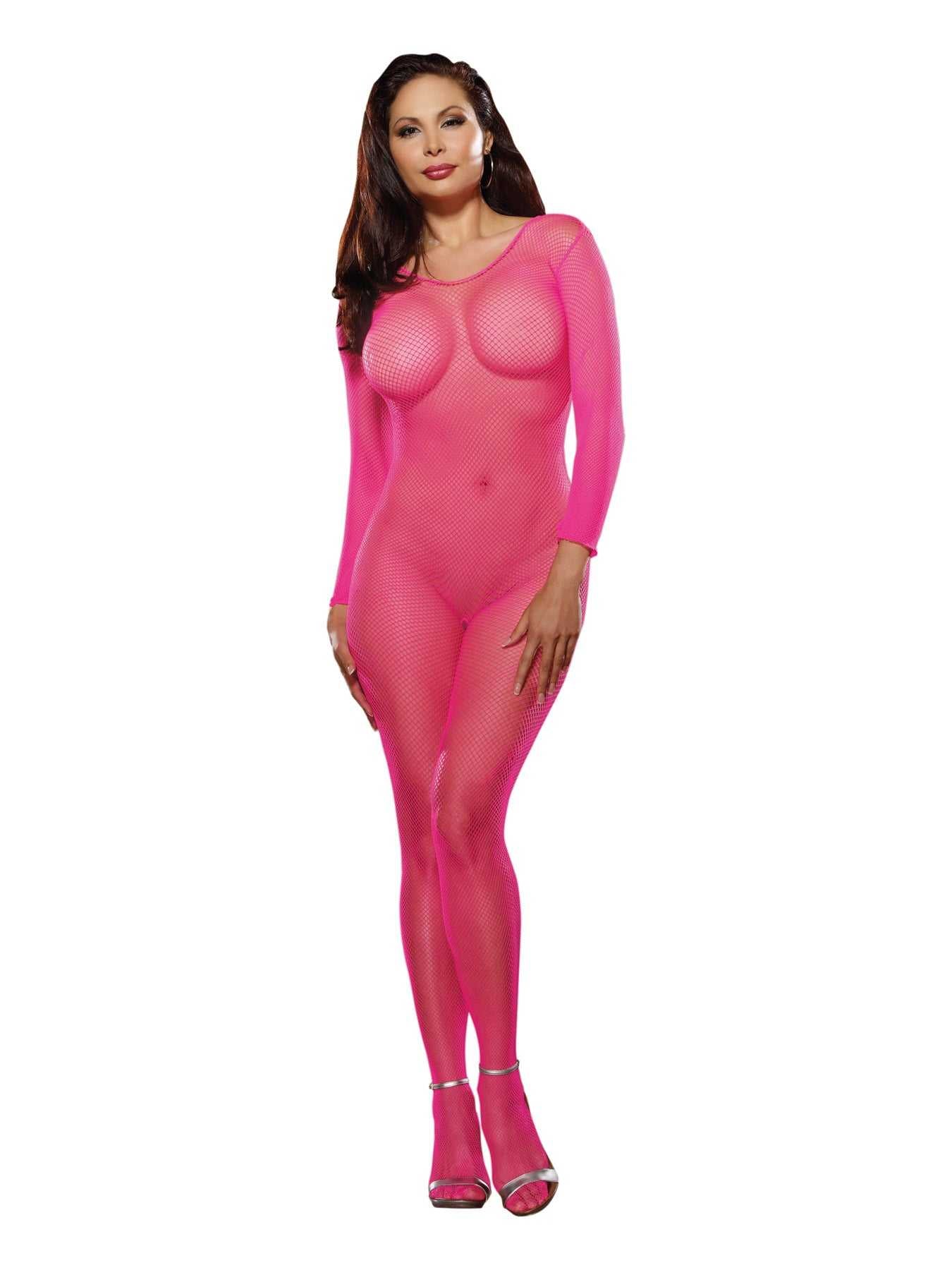 Bodystocking - Neon Pink - Queen Size Luxe Ember Essentials