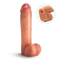 12" Cock Lock Dildo With Balls - Light Luxe Ember Essentials