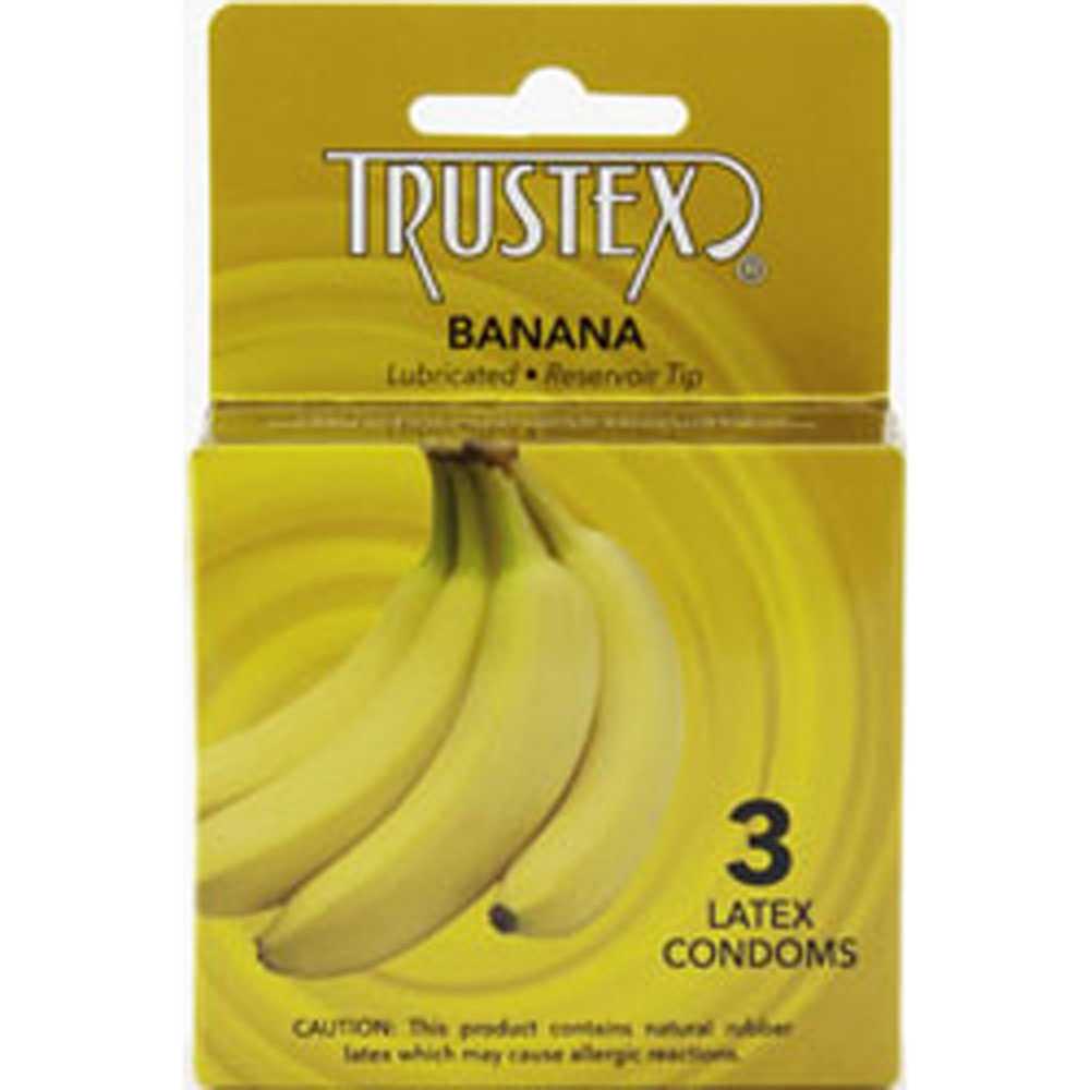 Trustex Flavored Lubricated Condoms - 3 Pack - Banana Luxe Ember Essentials