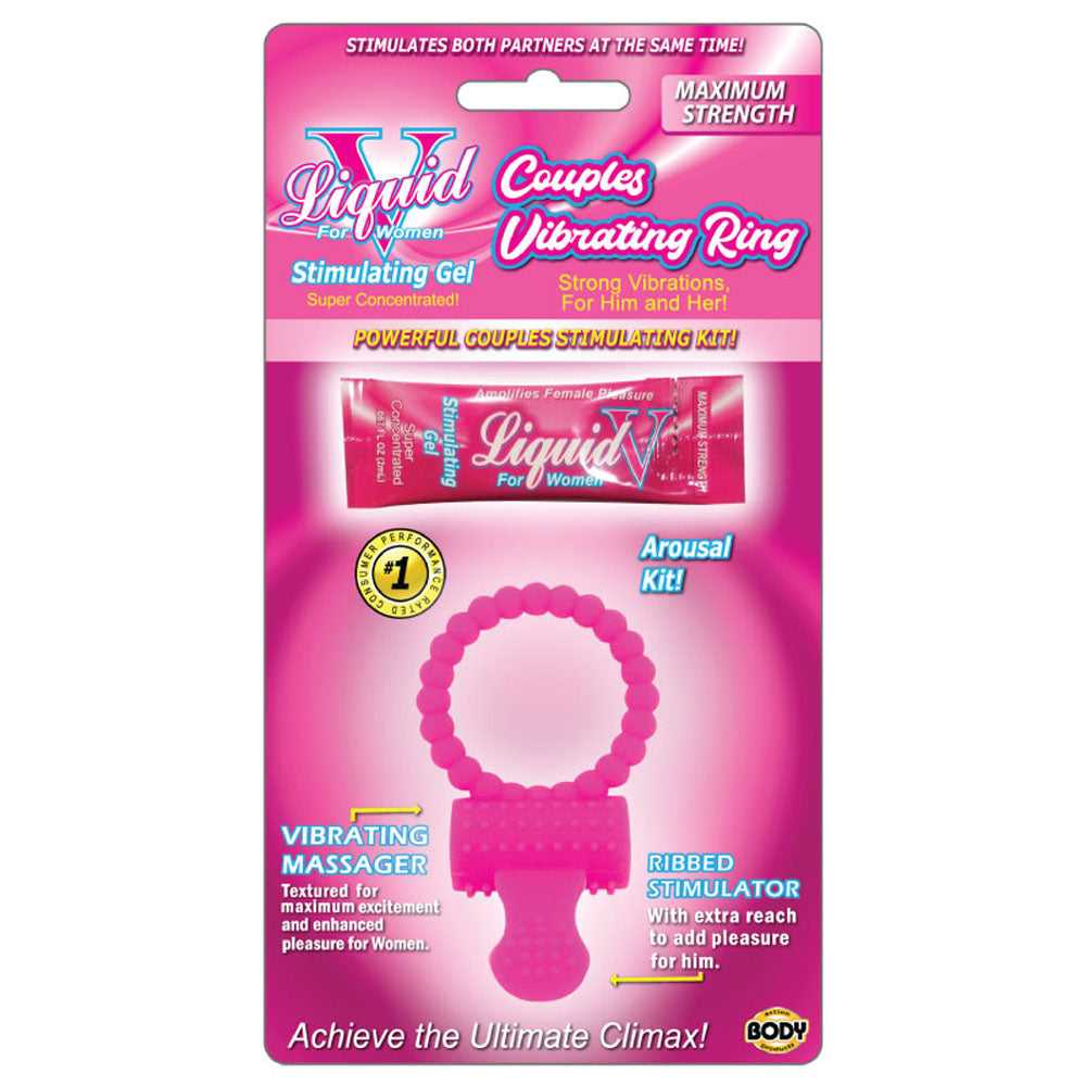 Liquid v Couples Vibrating Ring Kit Luxe Ember Essentials