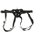 "Vibrating Black Velvet Strap On SS690-01"