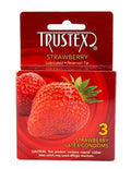 Trustex Flavored Lubricated Condoms - 3 Pack - Strawberry Luxe Ember Essentials