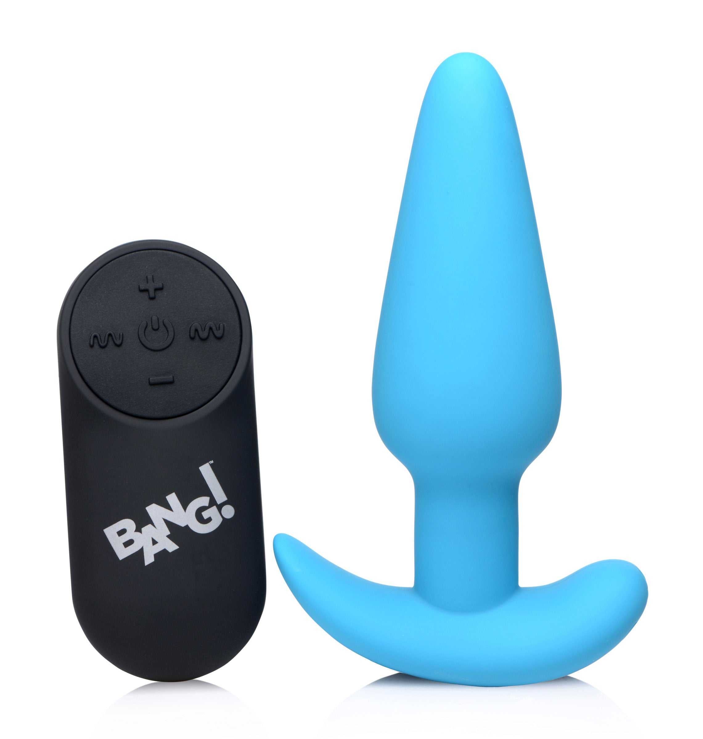 21x Silicone Butt Plug With Remote - Blue Luxe Ember Essentials