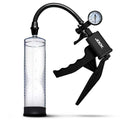 Pump Up Penis Pump With Gauge and Trigger Handle - Clear Luxe Ember Essentials