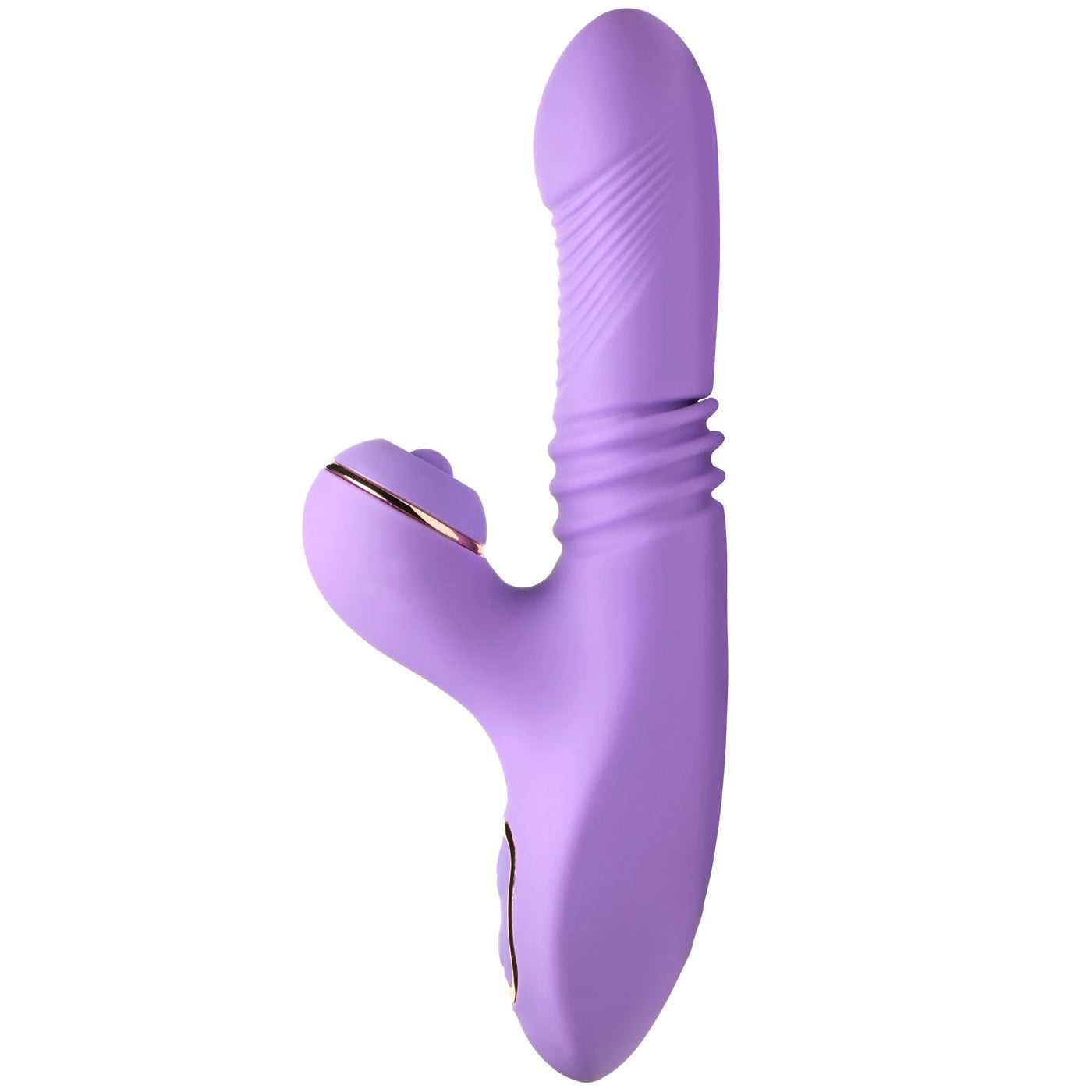 Pro-Thrust Max 14x Thrusting and Pulsing Silicone Rabbit - Purple Luxe Ember Essentials