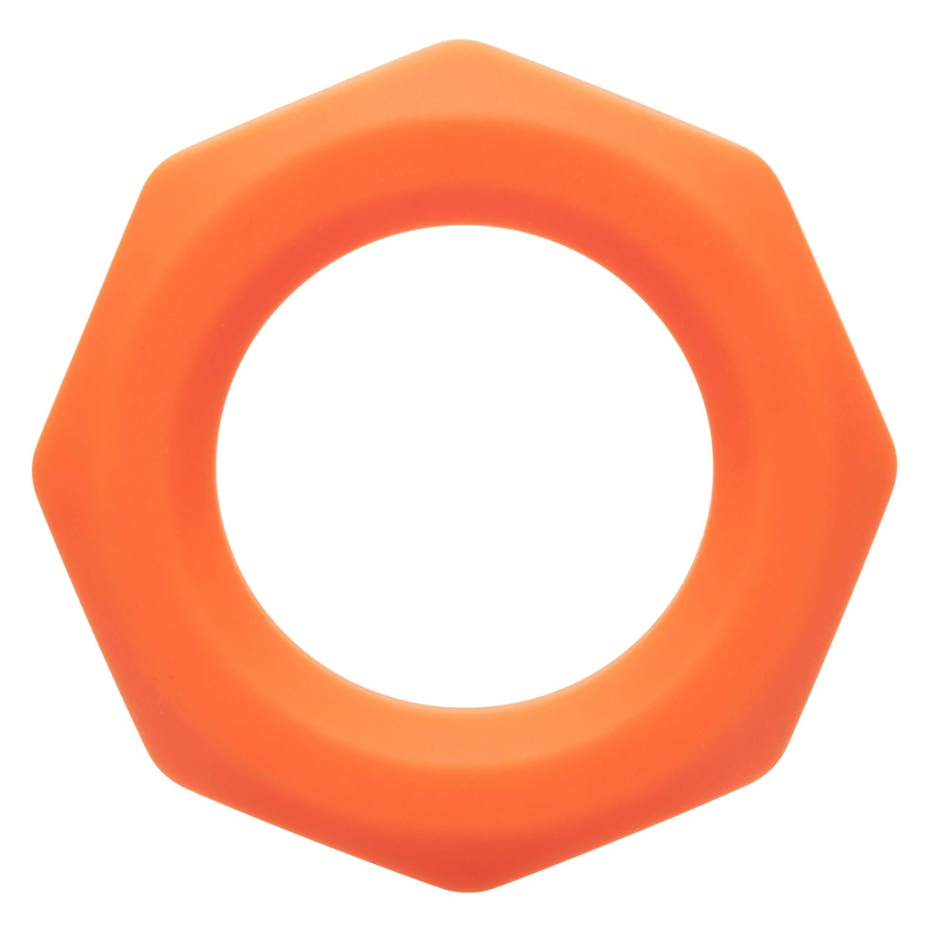 Alpha Liquid Silicone Sexagon Ring - Orange Luxe Ember Essentials