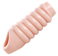 Really Ample Ribbed Penis Enhancer Sheath Luxe Ember Essentials