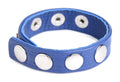 Cock Gear Leather Speed Snap Cock Ring - Blue Luxe Ember Essentials