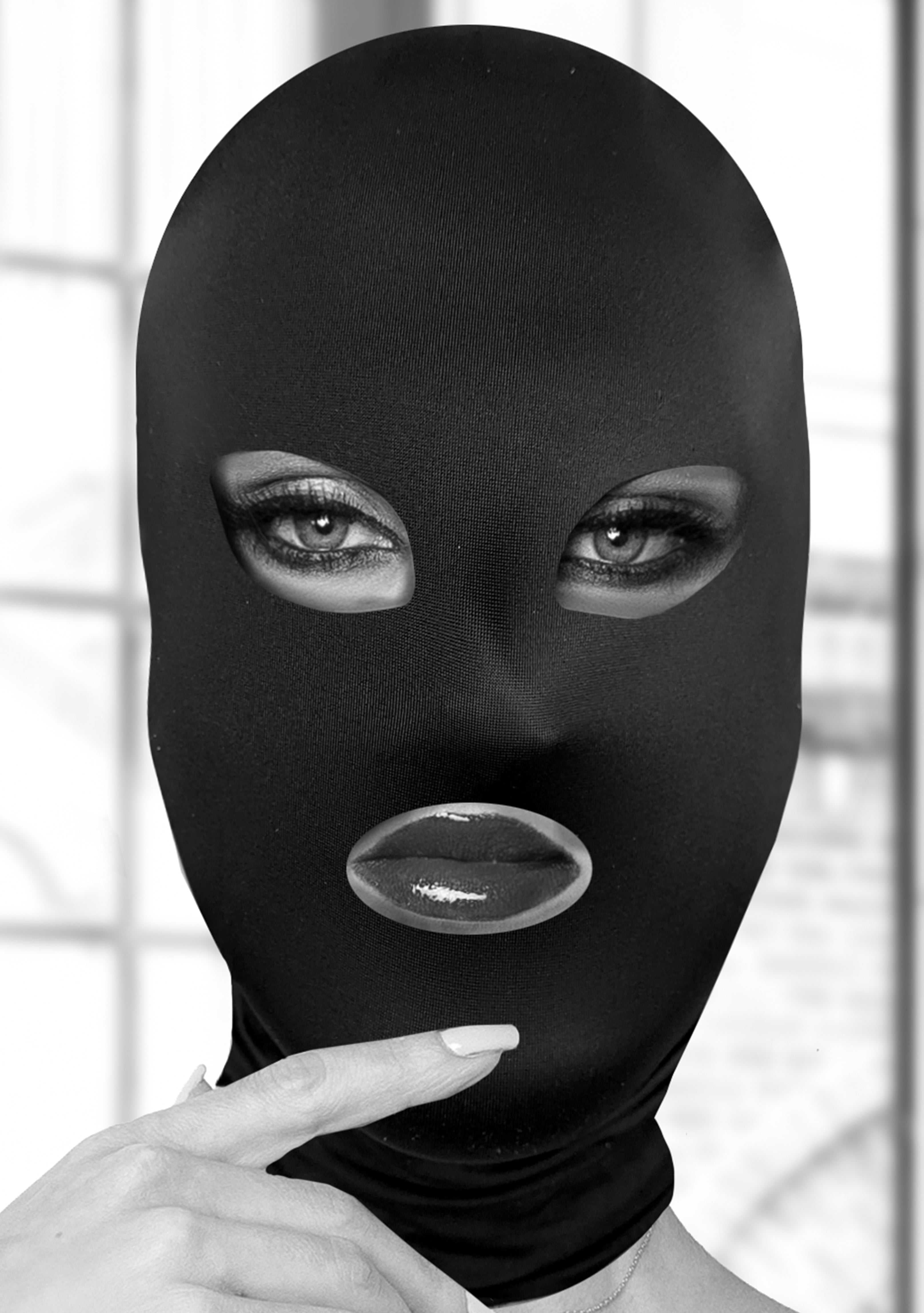 Subversion Mask With Open Mouth and Eye - Black Luxe Ember Essentials