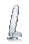 Jock C-Thru 9 Inch Dong With Balls - Clear Luxe Ember Essentials