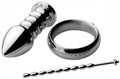 Zeus Deluxe Series Voltaic for Him Stainless Steel Male E-Stim Kit Luxe Ember Essentials
