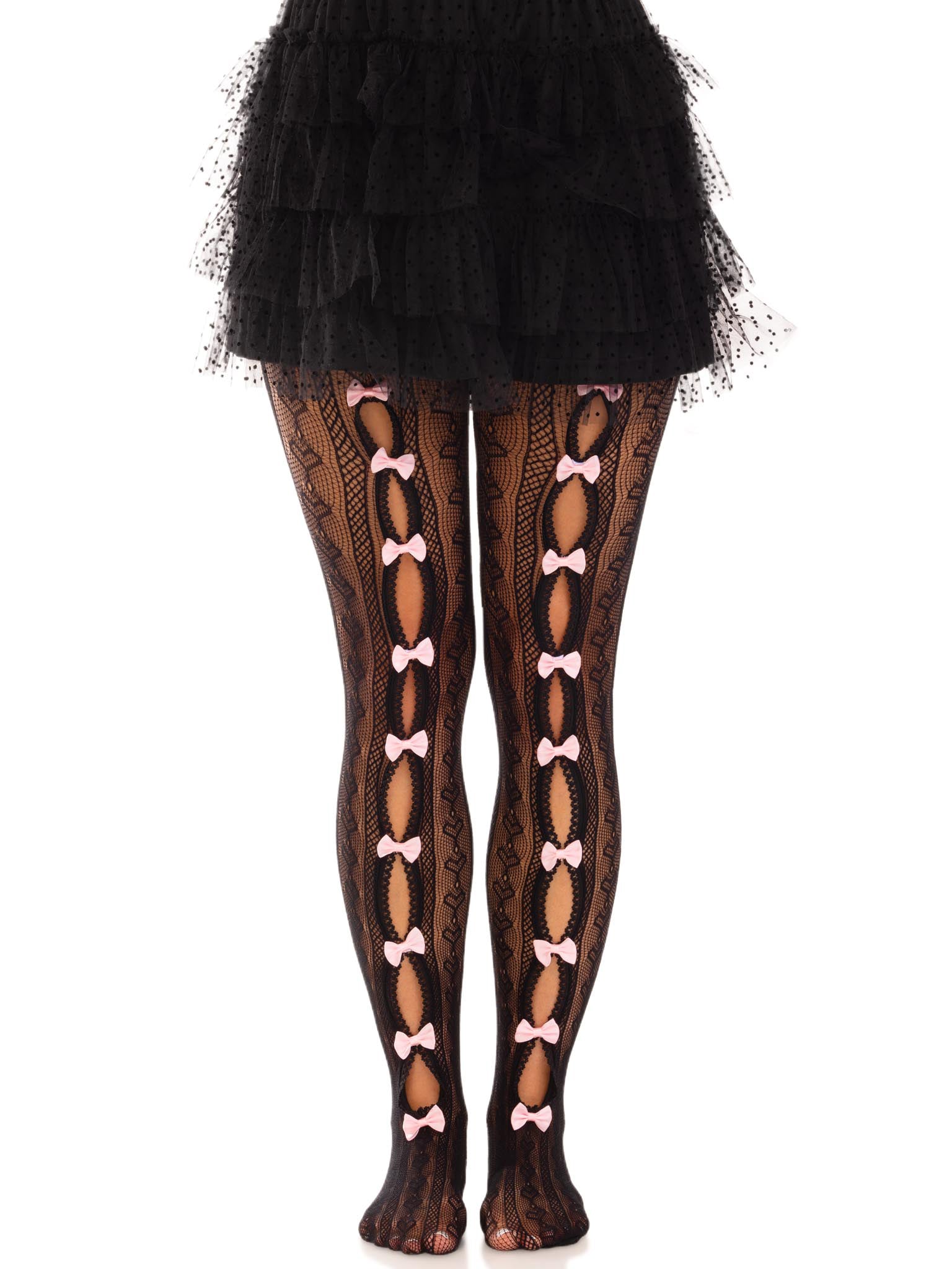 "Sweetheart Stripedtights - Os - Black LA-9733BLKOS"