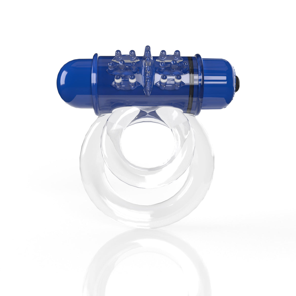"Screaming O 4b - Double O Super Powered Vibrating Double Ring - Blueberry SO-4BD6-BB"