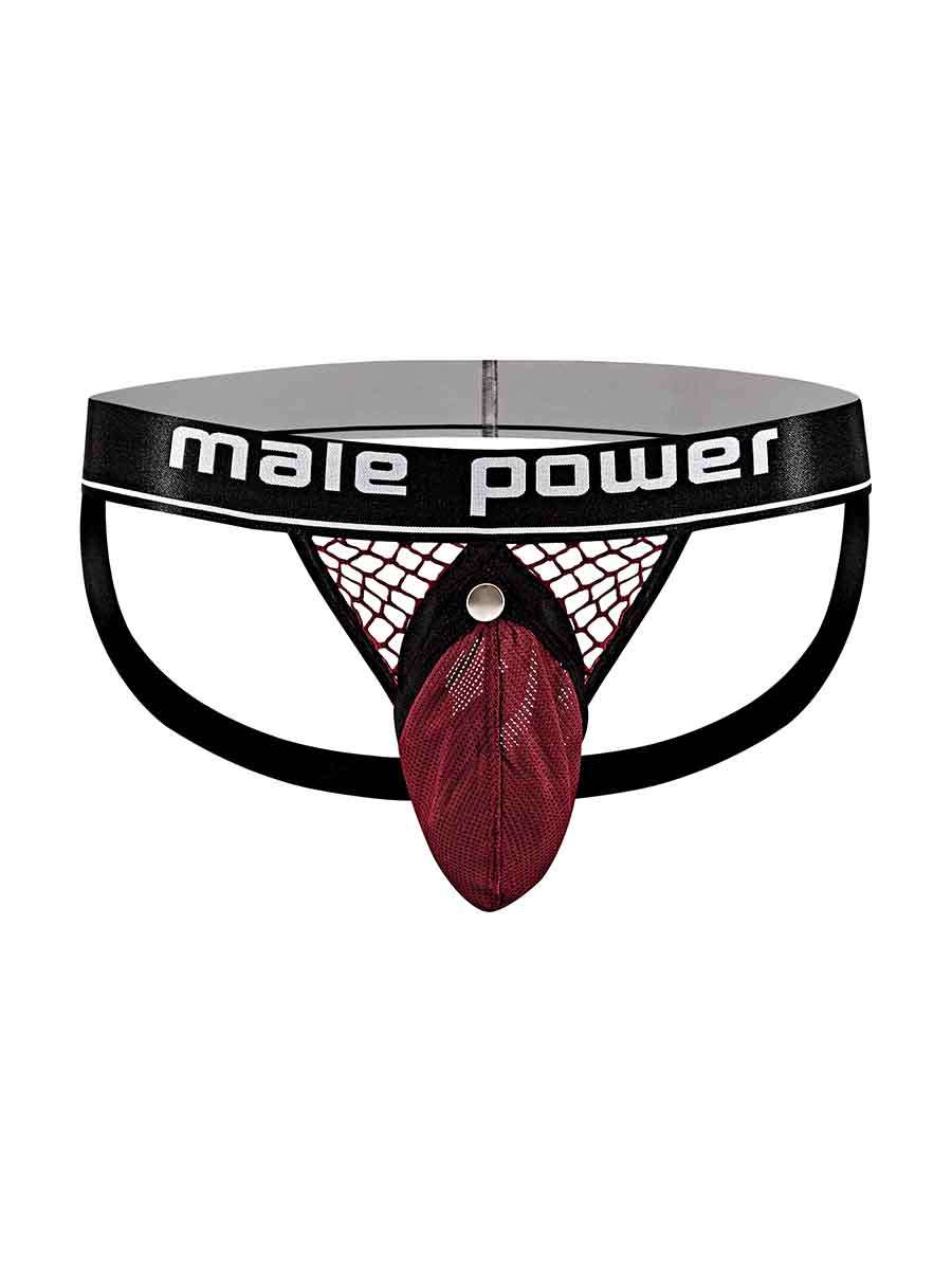Cock Pit Net Cock Ring Jock - L/ XL - Burgundy Luxe Ember Essentials