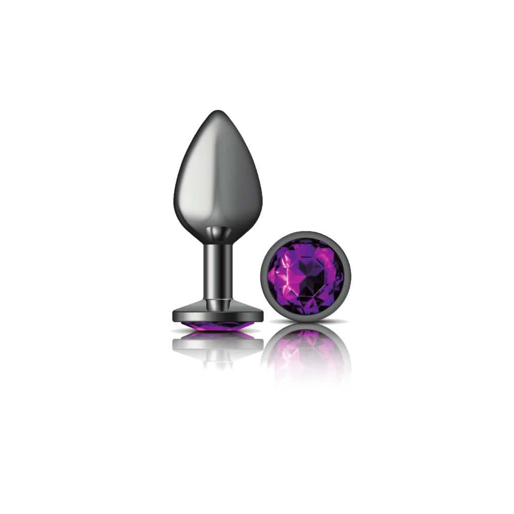 Purple Round Gem Gunmetal Metal Plug - Md Luxe Ember Essentials