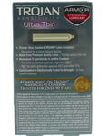Trojan Sensitivity Ultra Thin Armor Spermicidal Lubricated Condoms 12 Pack Luxe Ember Essentials