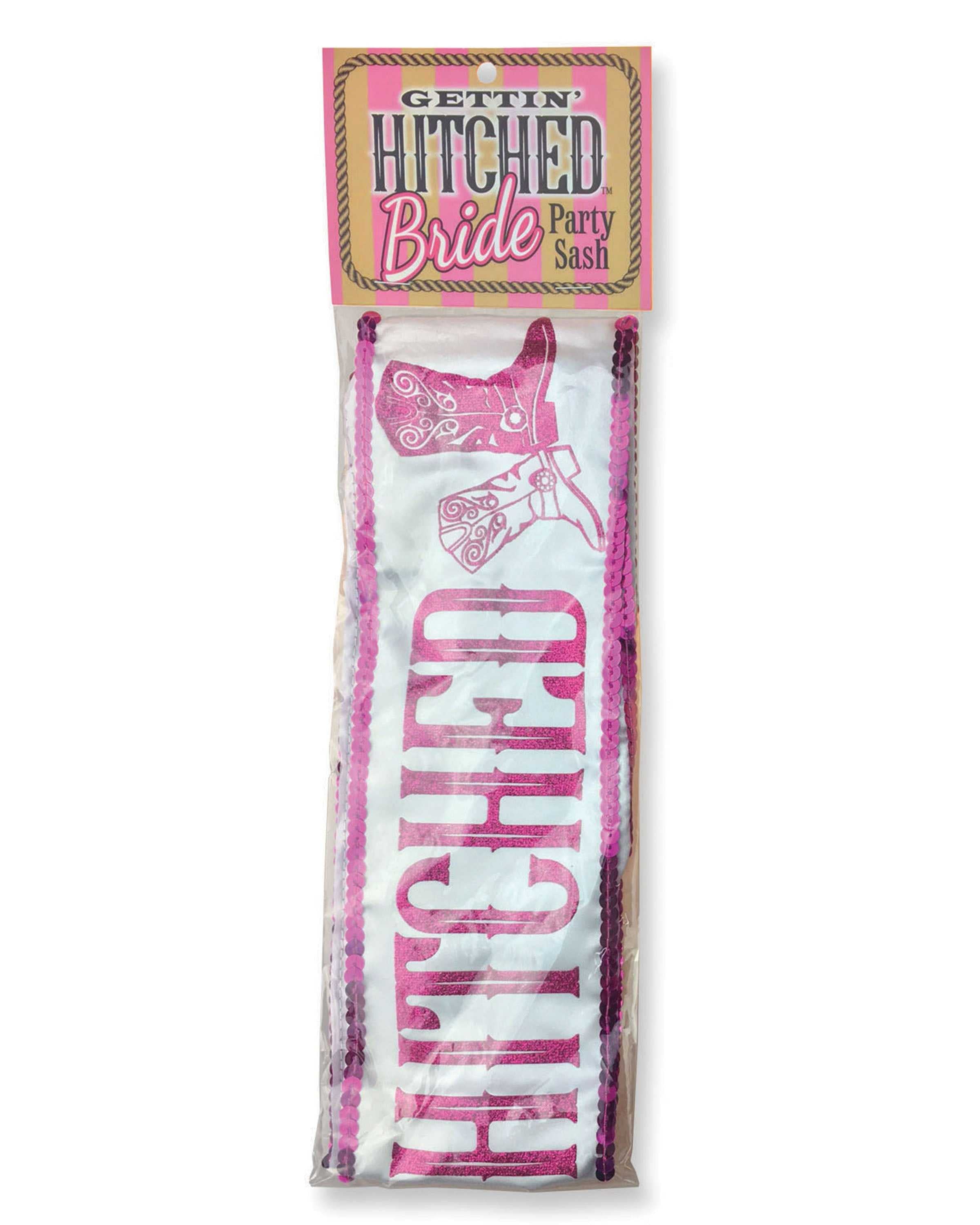 Gettin' Hitched Bride Party Sash - Sparkle Pink Luxe Ember Essentials