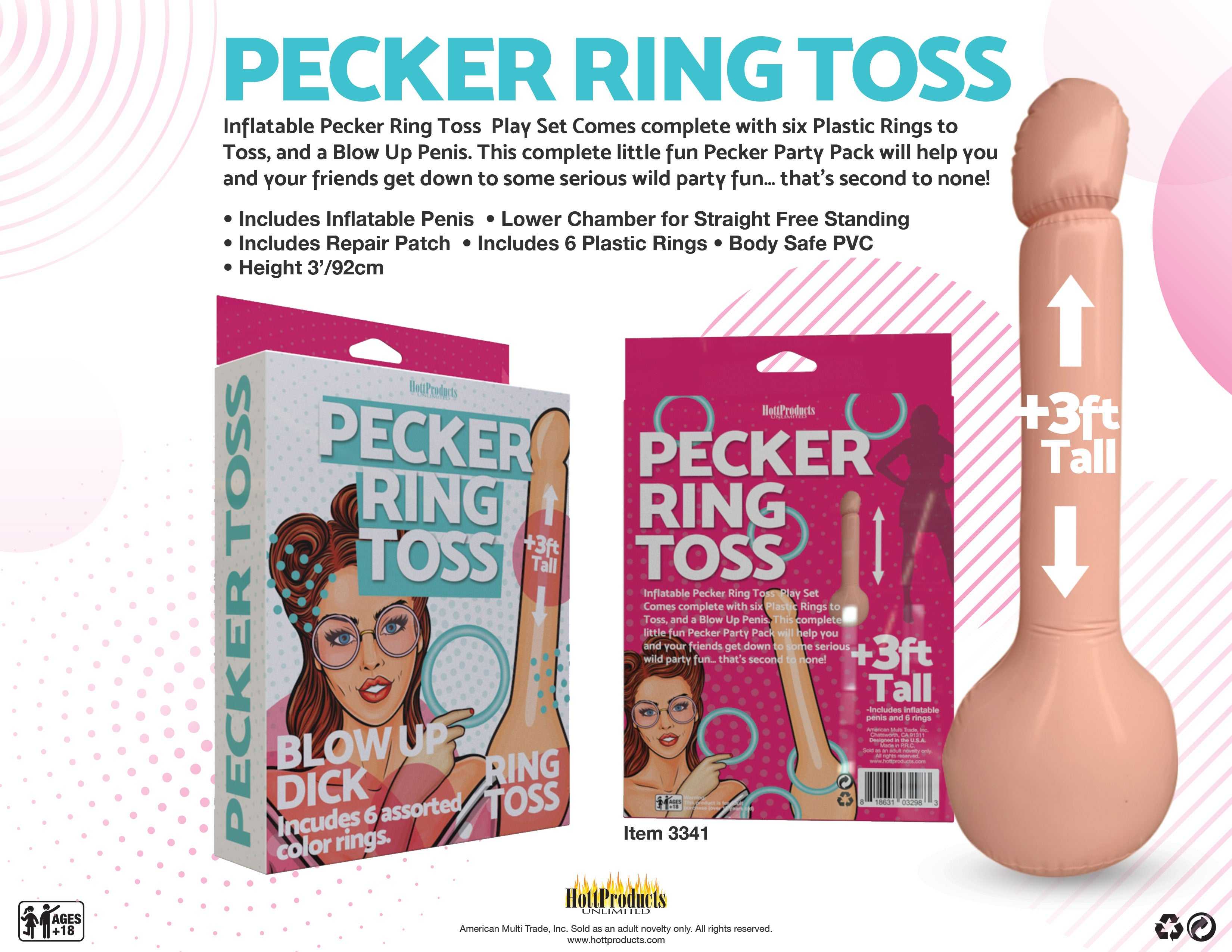 Inflatable Pecker Ring Toss Luxe Ember Essentials