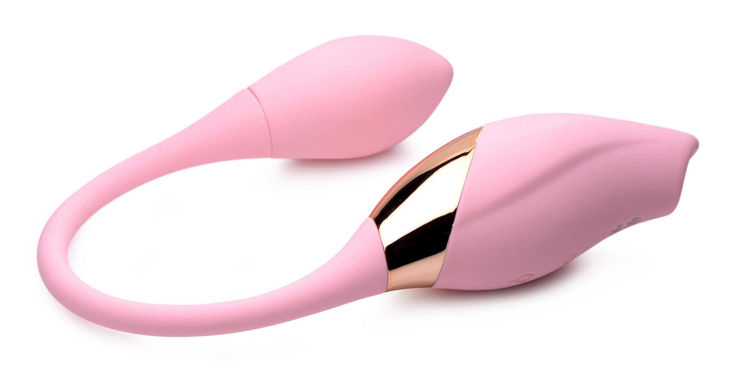 Shegasm 8x Tandem Plus Silicone Suction Clit Stimulator and Egg Luxe Ember Essentials