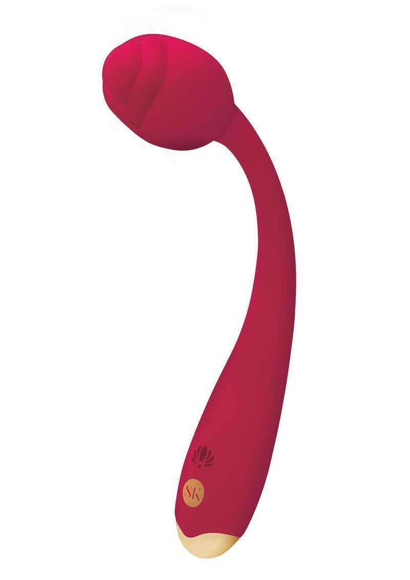 Secret Kisses Rosegasm Long Stem Flexi G-Spot Vibe Rose - Red Luxe Ember Essentials