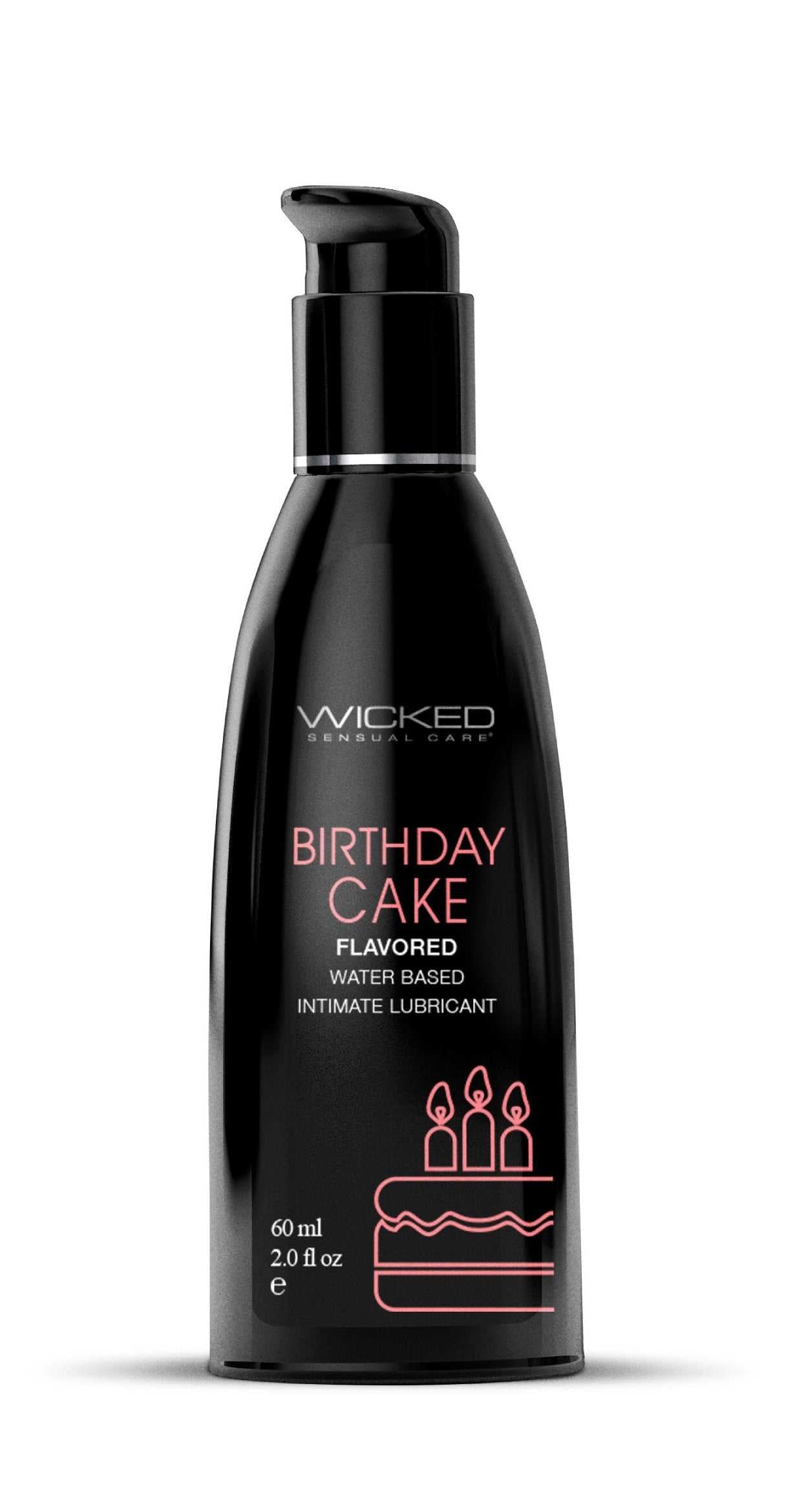 Aqua Birthday Cake Flavored Water Based Intimate Lubricant - 2 Fl. Oz. Luxe Ember Essentials
