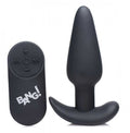 21x Silicone Butt Plug With Remote - Black Luxe Ember Essentials